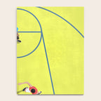 Bring Your Game to Life | Vibrant Yellow Basketball Court Artwork Notebook Gallery Image 4