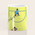 Bring Your Game to Life | Vibrant Yellow Basketball Court Artwork Coffee Mug Gallery Image 4