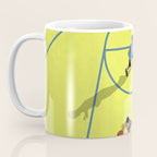 Bring Your Game to Life | Vibrant Yellow Basketball Court Artwork Coffee Mug Gallery Image 3
