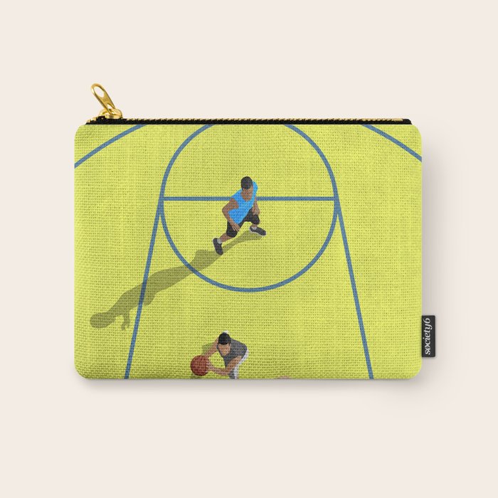 Bring Your Game to Life | Vibrant Yellow Basketball Court Artwork Carry All Pouch Gallery Image 1