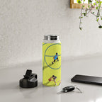 Bring Your Game to Life | Vibrant Yellow Basketball Court Artwork Water Bottle Gallery Image 4