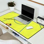 Bring Your Game to Life | Vibrant Yellow Basketball Court Artwork Desk Mat Gallery Image 2