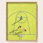 Bring Your Game to Life | Vibrant Yellow Basketball Court Artwork Serving Tray Gallery Image 1
