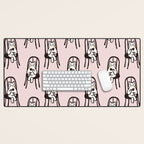 Tea time with cat Desk Mat Gallery Image 1