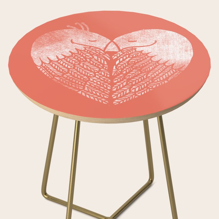Love birds sitting on a tree Side Table Gallery Image 2