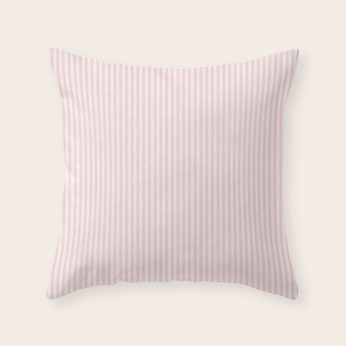 Pink Striped Pattern Throw Pillow Gallery Image 1