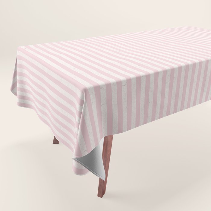 Pink Striped Pattern Tablecloth Gallery Image 1