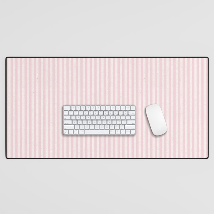 Pink Striped Pattern Desk Mat Gallery Image 1
