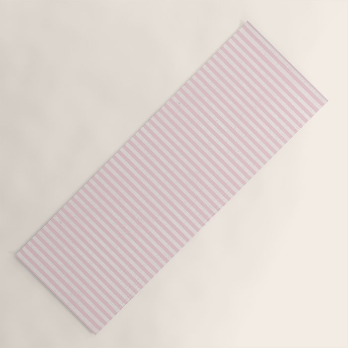 Pink Striped Pattern Yoga Mat Gallery Image 1