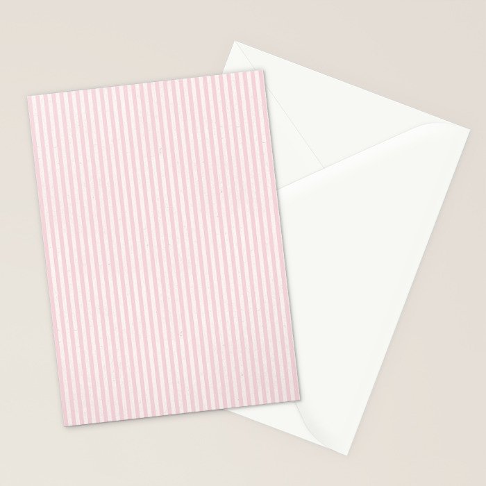 Pink Striped Pattern Stationery Card Gallery Image 2