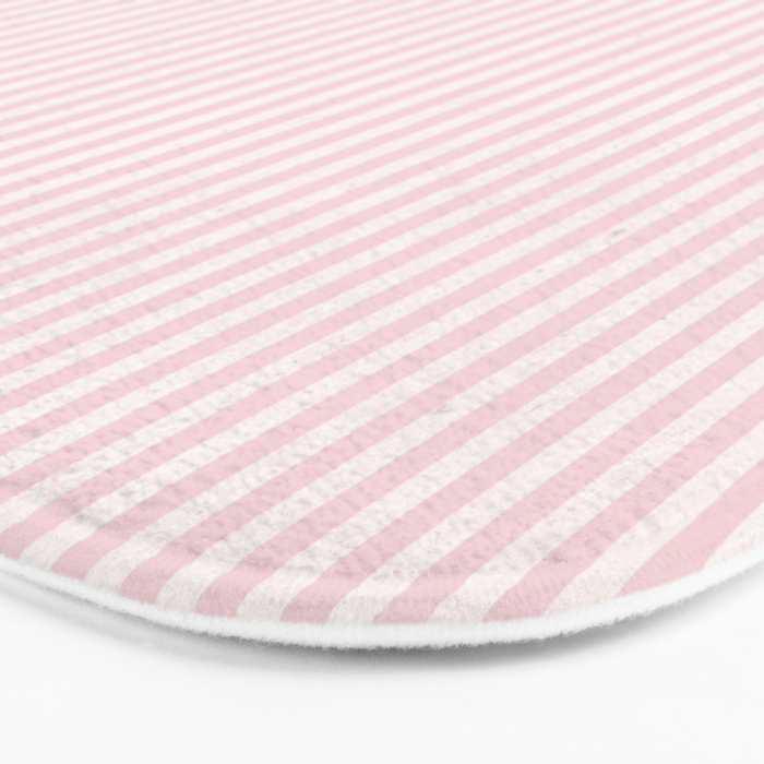 Pink Striped Pattern Bath Mat Gallery Image 3