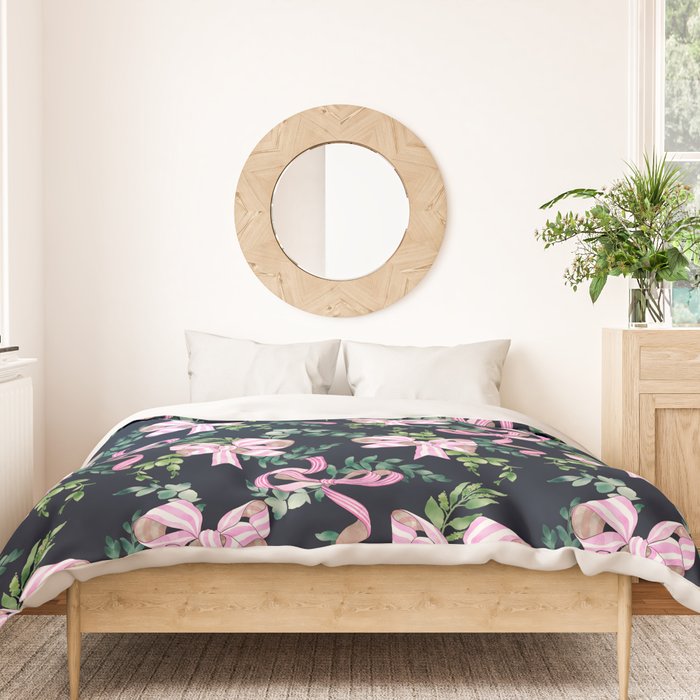 Whimsical Cheerful Bows Plants Duvet Cover Gallery Image 3