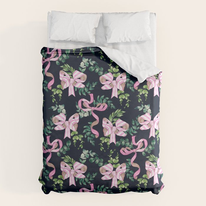 Whimsical Cheerful Bows Plants Duvet Cover Gallery Image 6