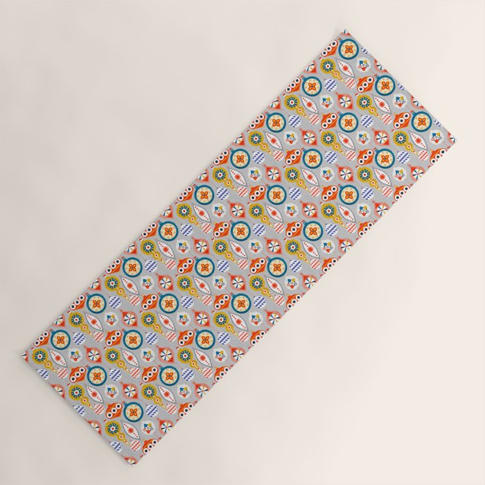 Christmas retro baubles no3 Yoga Mat Gallery Image 1