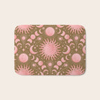 Dusty Pink Boho Celestial Bath Mat Gallery Image 1