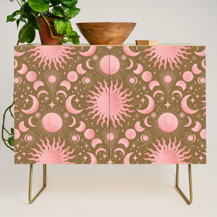 Dusty Pink Boho Celestial Credenza Gallery Image 1