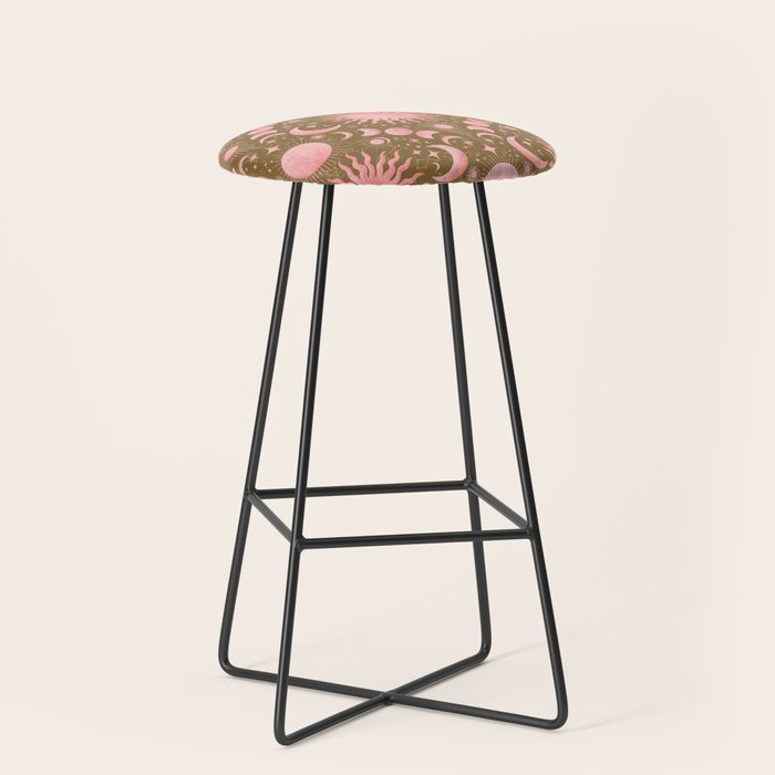 Dusty Pink Boho Celestial Stool Gallery Image 1