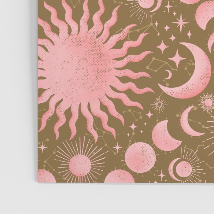 Dusty Pink Boho Celestial Poster Gallery Image 3