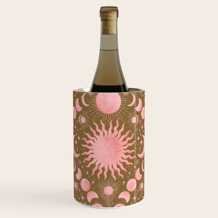 Dusty Pink Boho Celestial Wine Chiller Gallery Image 1