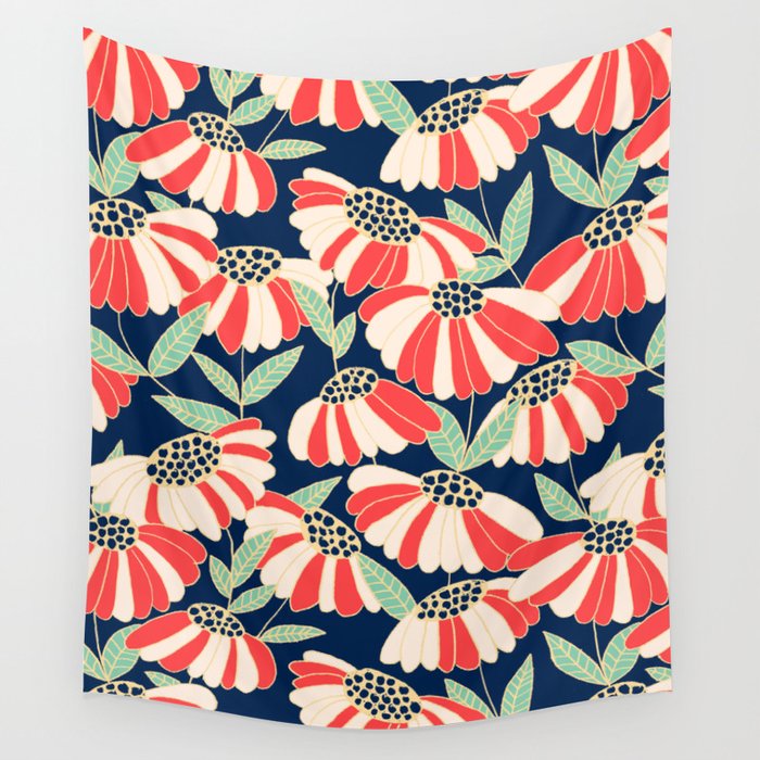 Botany pattern Wall Tapestry Gallery Image 1