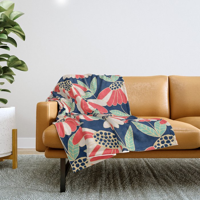 Botany pattern Throw Blanket Gallery Image 1