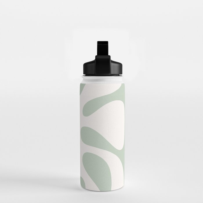 Minimal Abstract Matisse Monstera Pastel Sage Green 2/2 Water Bottle Gallery Image 2