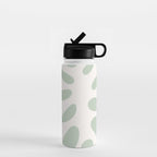Minimal Abstract Matisse Monstera Pastel Sage Green 2/2 Water Bottle Gallery Image 1