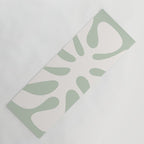 Minimal Abstract Matisse Monstera Pastel Sage Green 2/2 Yoga Mat Gallery Image 1