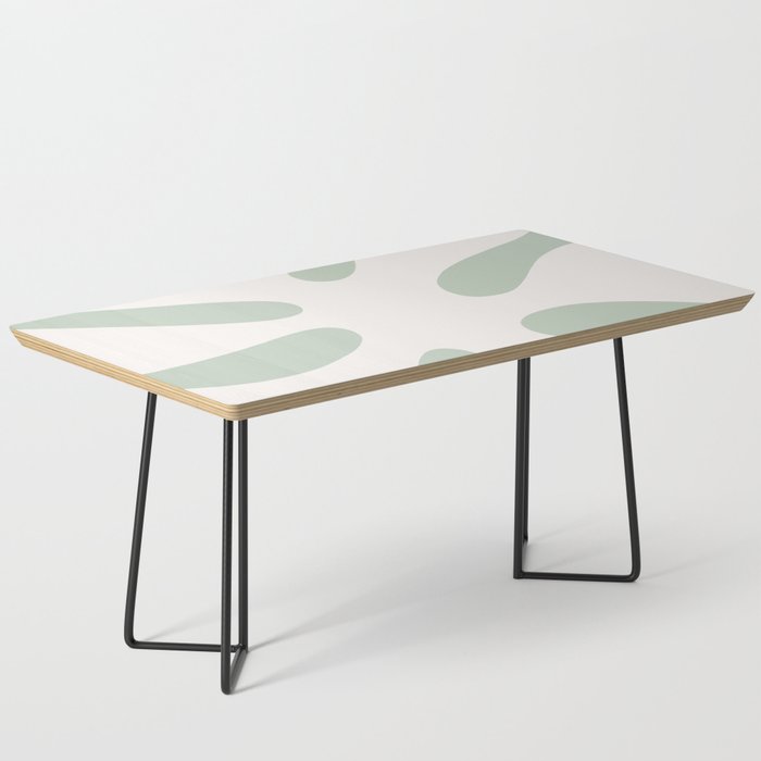 Minimal Abstract Matisse Monstera Pastel Sage Green 2/2 Coffee Table Gallery Image 1