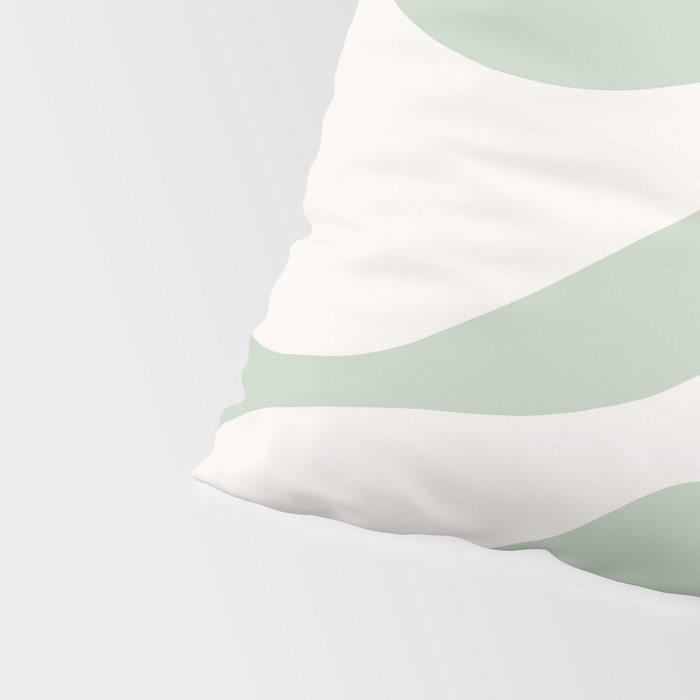 Minimal Abstract Matisse Monstera Pastel Sage Green 2/2 Pillow Sham Gallery Image 4