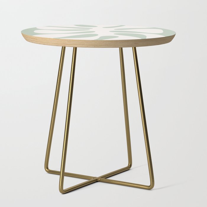 Minimal Abstract Matisse Monstera Pastel Sage Green 2/2 Side Table Gallery Image 1