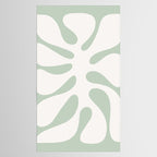 Minimal Abstract Matisse Monstera Pastel Sage Green 2/2 Tablecloth Gallery Image 2