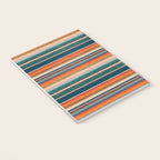 serape southwest stripe - orange & dark teal Notebook Gallery Image 3