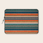 serape southwest stripe - orange & dark teal Laptop Sleeve Gallery Image 1