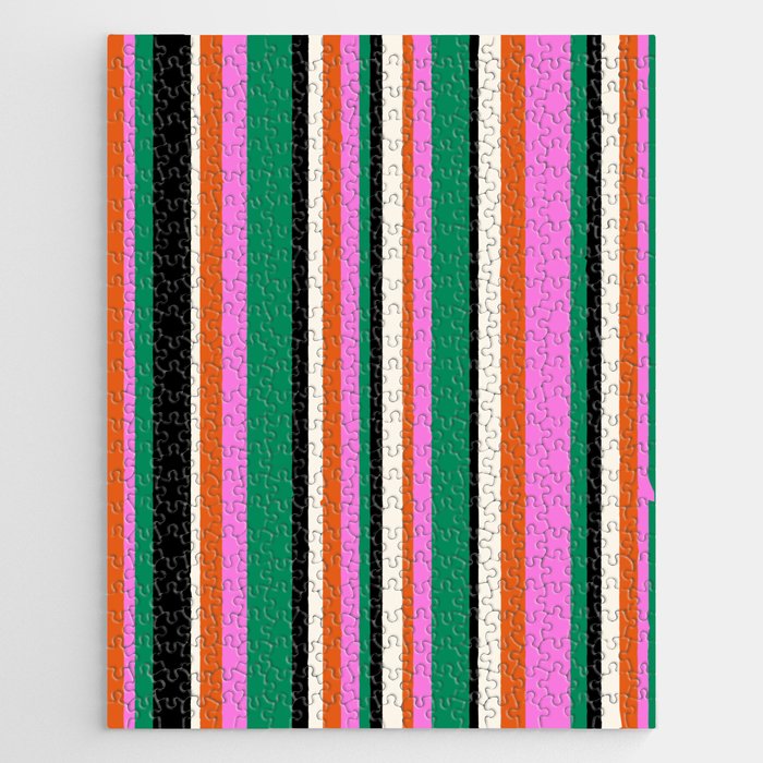 Classic Stripes XIV - Bold Retro Jigsaw Puzzle Gallery Image 1