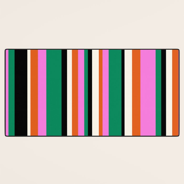 Classic Stripes XIV - Bold Retro Desk Mat Gallery Image 3