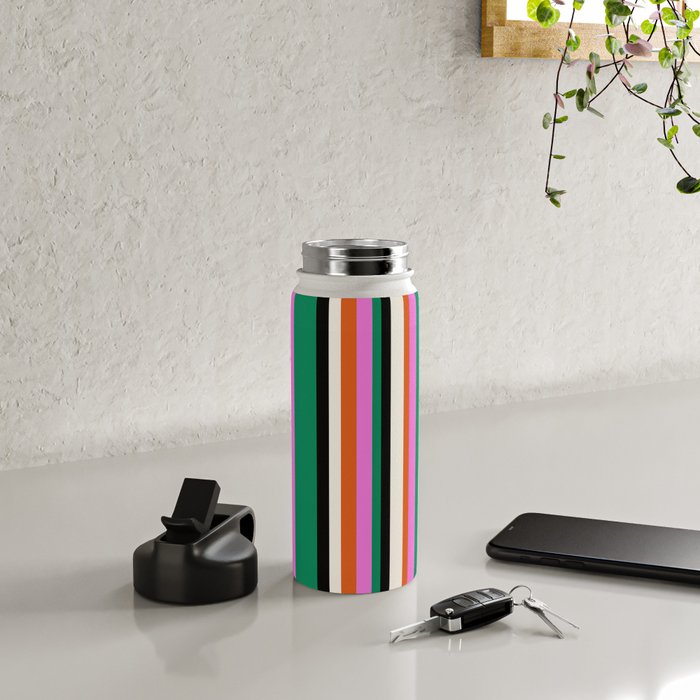 Classic Stripes XIV - Bold Retro Water Bottle Gallery Image 4