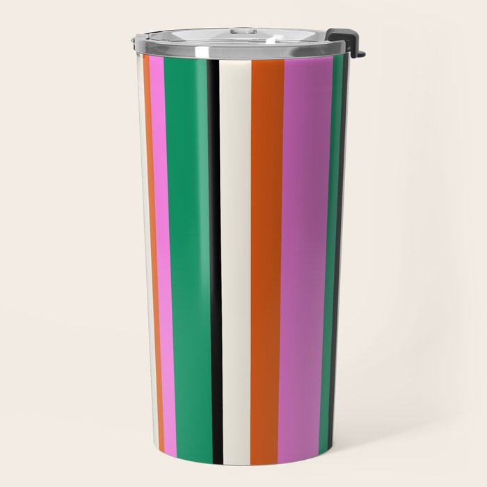 Classic Stripes XIV - Bold Retro Travel Mug Gallery Image 2