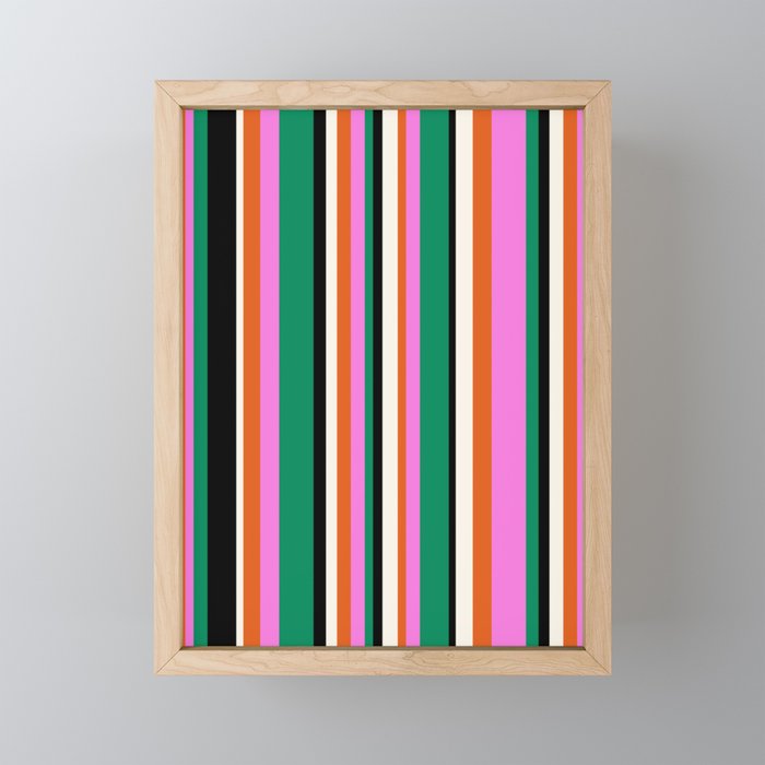 Classic Stripes XIV - Bold Retro Mini Art Print Gallery Image 1