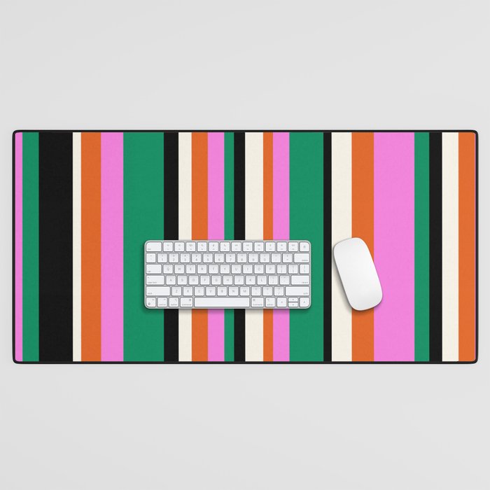 Classic Stripes XIV - Bold Retro Desk Mat Gallery Image 1