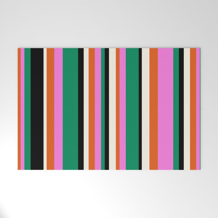 Classic Stripes XIV - Bold Retro Welcome Mat Gallery Image 1