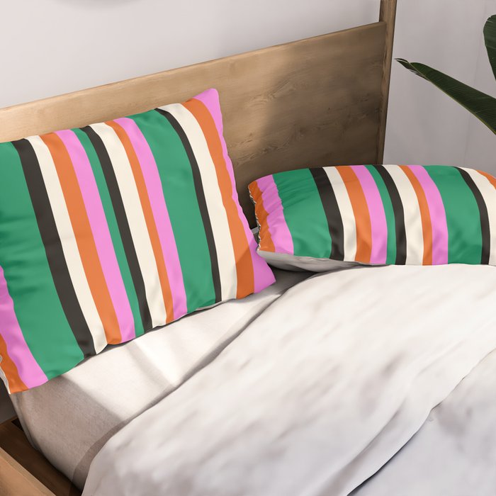 Classic Stripes XIV - Bold Retro Pillow Sham Gallery Image 2