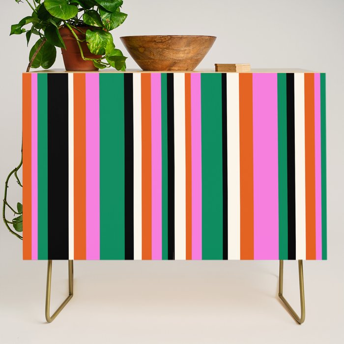 Classic Stripes XIV - Bold Retro Credenza Gallery Image 1