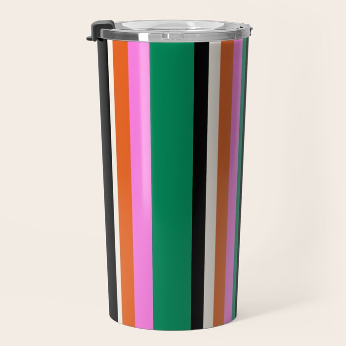 Classic Stripes XIV - Bold Retro Travel Mug Gallery Image 3