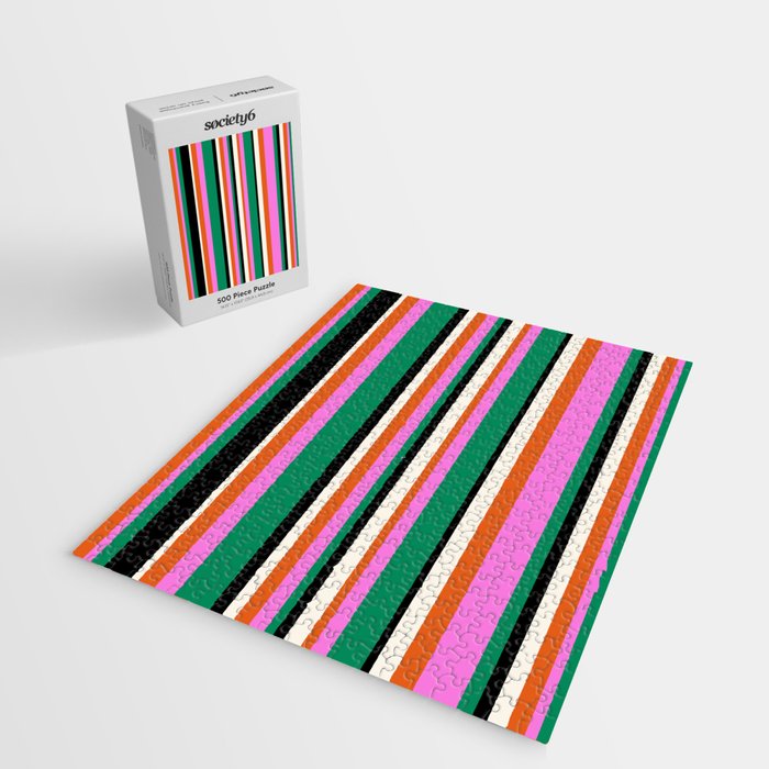 Classic Stripes XIV - Bold Retro Jigsaw Puzzle Gallery Image 2