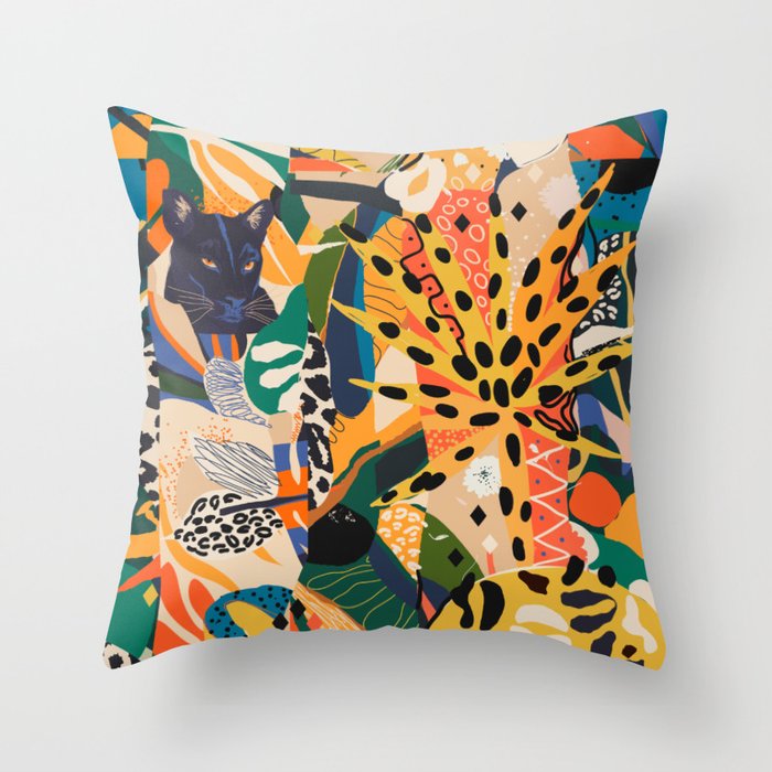 POP COLLAGE 01: Wild Edition Throw Pillow Gallery Image 6