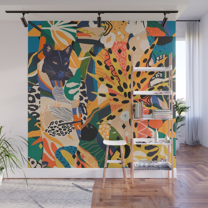 POP COLLAGE 01: Wild Edition Wall Mural Gallery Image 1
