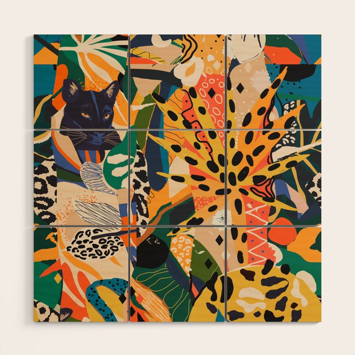 POP COLLAGE 01: Wild Edition Wood Wall Art Gallery Image 1