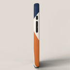 Abstract Shapes 66 in Vintage Orange and Navy Blue iPhone Case Gallery Image 2