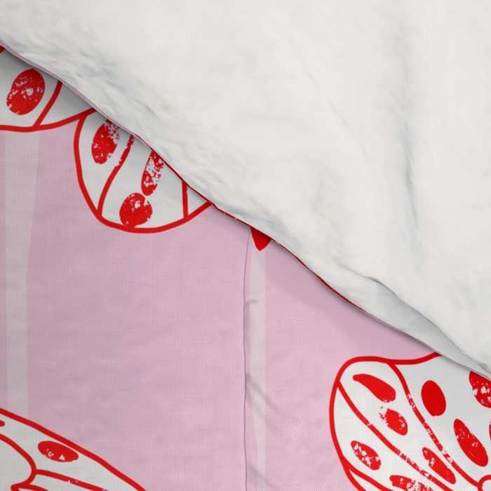 Butterfly Pink Red Comforter Gallery Image 4